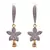 JFL - Fab Floral White One Gram Gold Plated Cz Diamond Earrign for Girl & Women