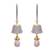 Golden gold plated american diamond earrings