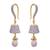 Golden gold plated american diamond earrings