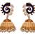 JFL - Charimatic Designer Blue One Gram Gold Plated Cz Diamond Pearl Meenakari Peacock Earring