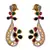 Multi colour gold plated american diamond earrings