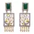 Silver, golden gold plated american diamond earrings