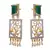 Silver, golden gold plated american diamond earrings