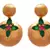 Golden gold plated american diamond earrings