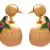Golden gold plated american diamond earrings