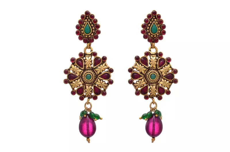 Pink gold plated  earrings