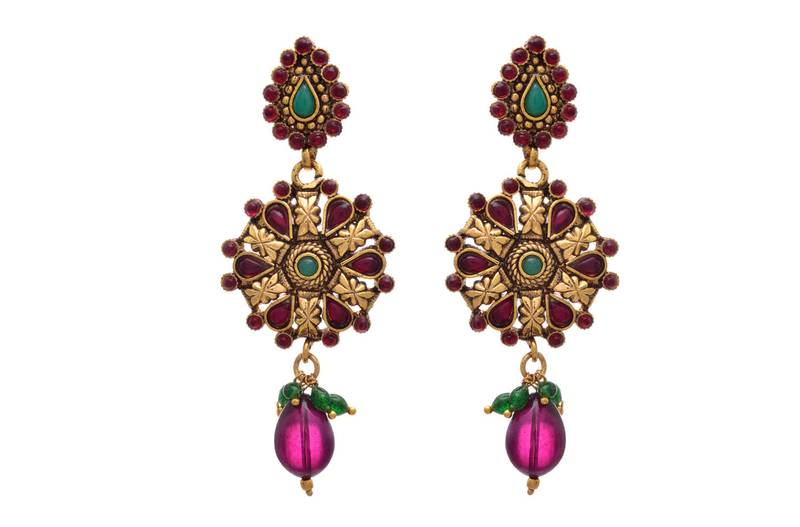 Pink gold plated  earrings