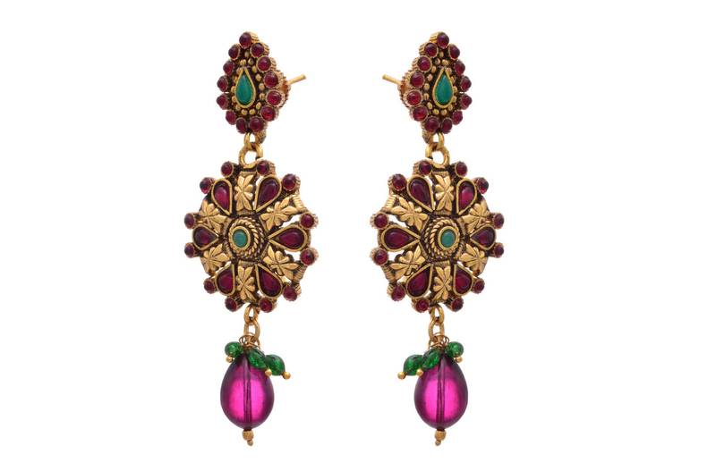 Pink gold plated  earrings