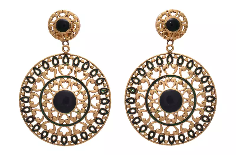 Green gold plated  earrings