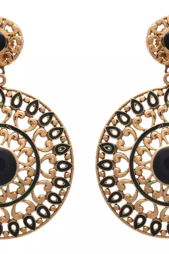 Green gold plated  earrings