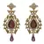 JFL - Elegant Designer Gold Plated Brown Stone Diamond Dangler Earring for Women