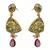 JFL - Stunner Designer One Gram Gold Plated Diamond Purple Earring for Women