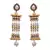 JFL - Pretty Designer One Gram Gold Plated White Pearl Polki Earring