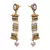 JFL - Pretty Designer One Gram Gold Plated White Pearl Polki Earring