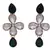 Green gold plated diamond earrings