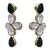 Green gold plated diamond earrings