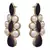 Black gold plated pearl earrings