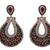 JFL- Exquisite Designer Red & Green One Gram Gold Plated Meenakari Austrian Diamond Earring
