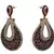 JFL- Exquisite Designer Red & Green One Gram Gold Plated Meenakari Austrian Diamond Earring