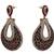 JFL- Exquisite Designer Red & Green One Gram Gold Plated Meenakari Austrian Diamond Earring