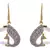 White gold plated american diamond earrings