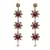 Red gold plated pearl earrings