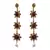 Red gold plated pearl earrings