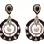 Black gold plated pearl earrings
