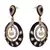 Black gold plated pearl earrings