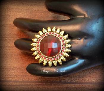 Hot sale!!!!! colored stone cocktail ring, adjustable ring037 1