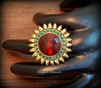 Hot sale!!!!! colored stone cocktail ring, adjustable ring038 1