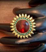 Hot sale!!!!! colored stone cocktail ring, adjustable ring038