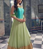 Pista Green Anarkali suit