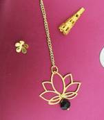 Gold And Pink Maang Tikka