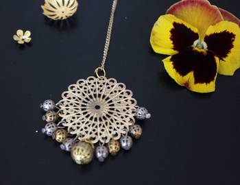 Silver And Gold Maang Tikka 1