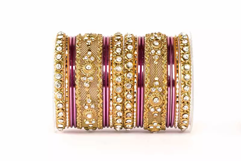Purple Zircon   Enamel Bangles And Bracelets