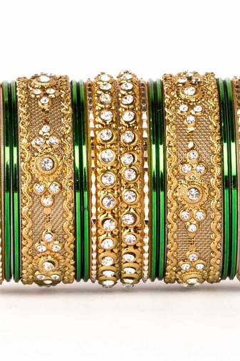 Green Zircon   Enamel Bangles And Bracelets