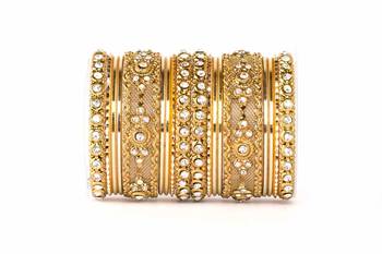 Golden Zircon   Enamel Bangles And Bracelets 1