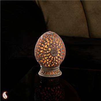 Charming  Carved Tea Light Holder 1
