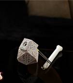 Finely Carved Candle And Incense Stand