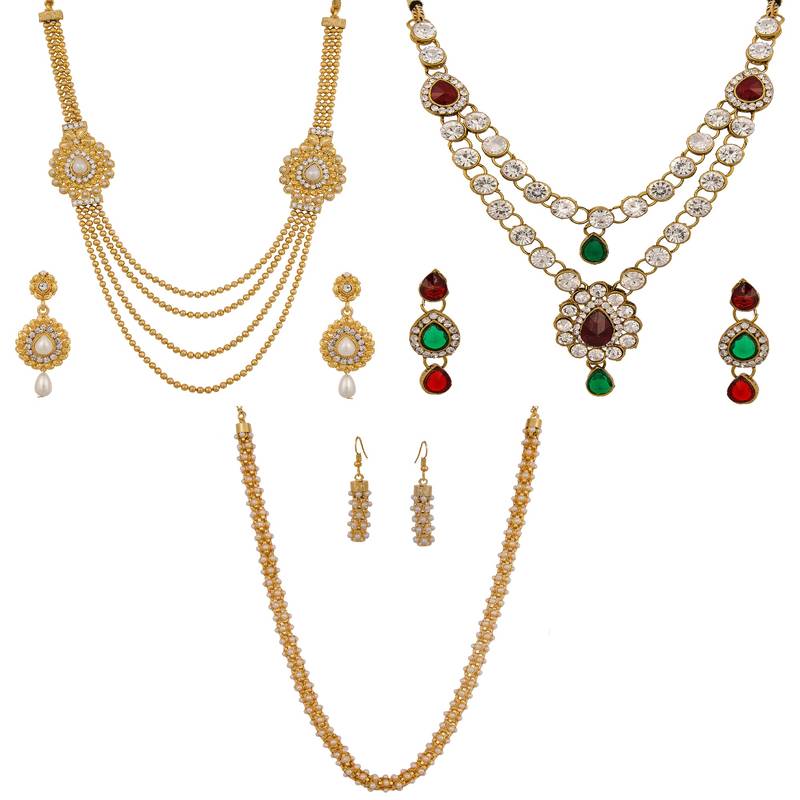 Set of Necklace Set Combo Pankh Creation 949115