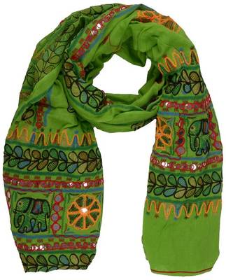 Green cotton stole and dupattas 1
