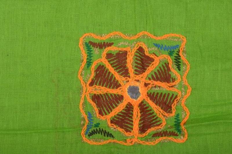 Green cotton stole and dupattas