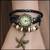 Morcrest Black Leather Charms Watch