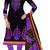 Black and purple printed crepe unstitched salwar with dupatta