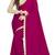 dark rani pink plain georgette saree with blouse