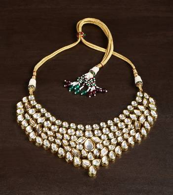 22 Crt Gold Plated Choker With High Quality Kundan 1