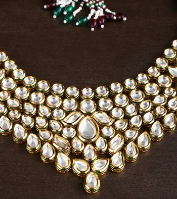 22 Crt Gold Plated Choker With High Quality Kundan 2
