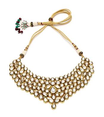 22 Crt Gold Plated Choker With High Quality Kundan 4