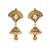 22 Crt Gold Plated Set In Dull Finish With Kundan Setting